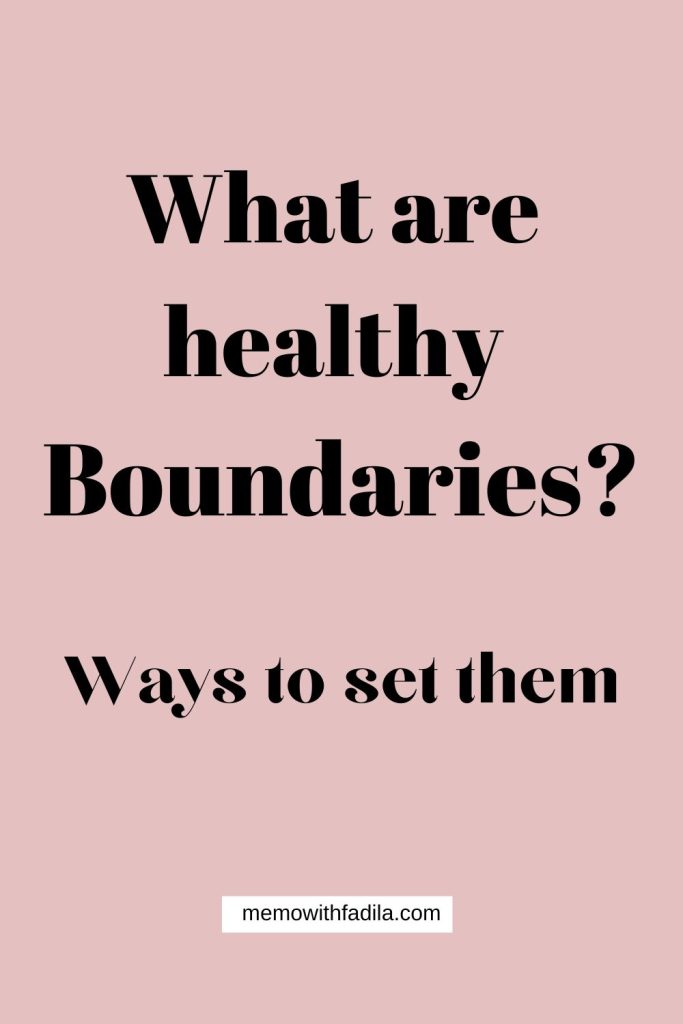 what are healthy boundaries?